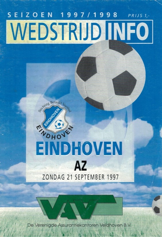 AZ Programma 21-sep-1997 FC Eindhoven uit